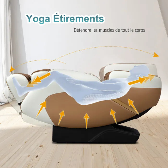 Fauteuil de Massage Relax Haut de Gamme – Système Chauffage & Air Intégré, Commande Vocale, Bluetooth